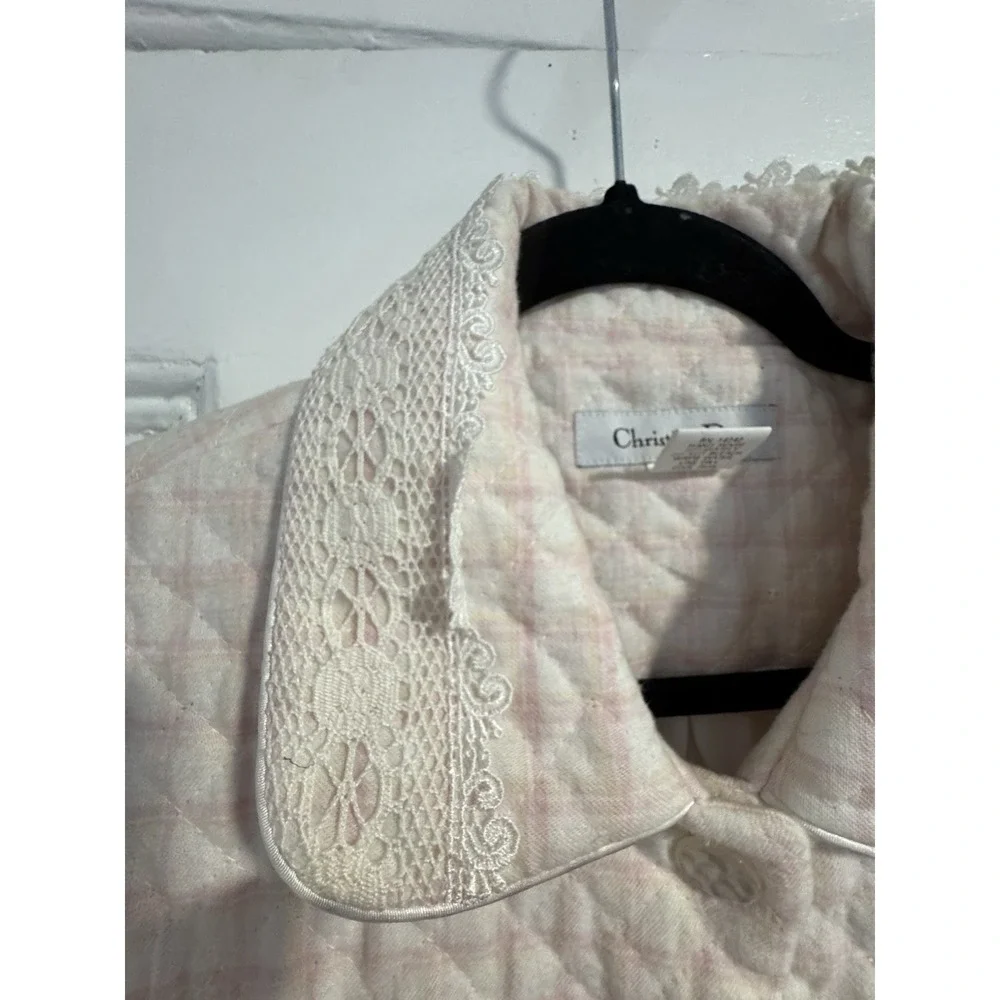 Christian Dior Vintage Women's Blazer Jacket Size Medium Pink/ White